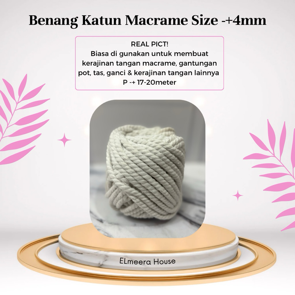 Benang Rajut Macrame -+4mm