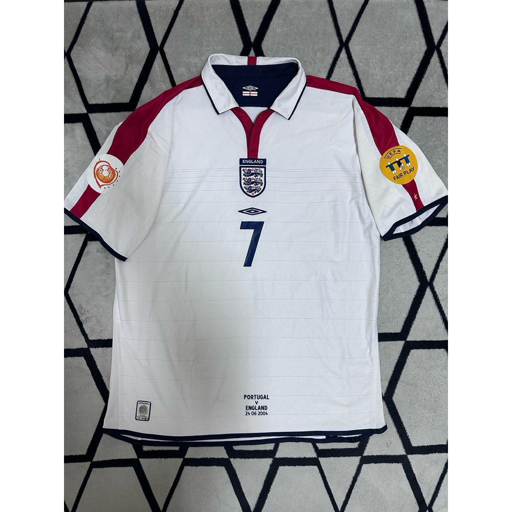 Jersey England 2004 Home XL Beckham 7