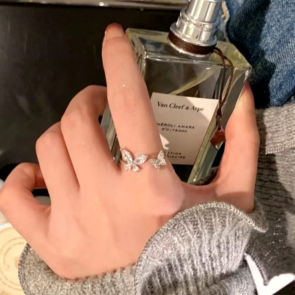 COD cincin kupu aksesoris fashion - gratis ongkir - melcaa