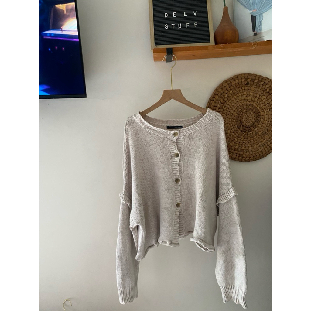 CARDIGAN CROP PASTEL OVERSIZE PREMIUM  BY RICHE GLAMOUR