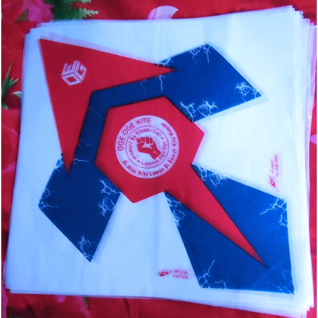 kertas layang layang sablon 2 warna ( bukan layangan jadi )