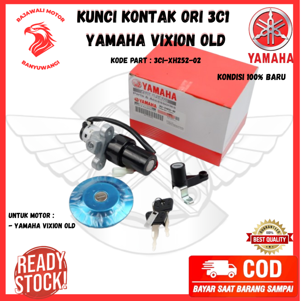 Kunci Kontak Yamaha Vixion Lama Ori / Kunci Kontak Set Tutup Bensin Yamaha Vixion OLD - 3CI-XH252-02