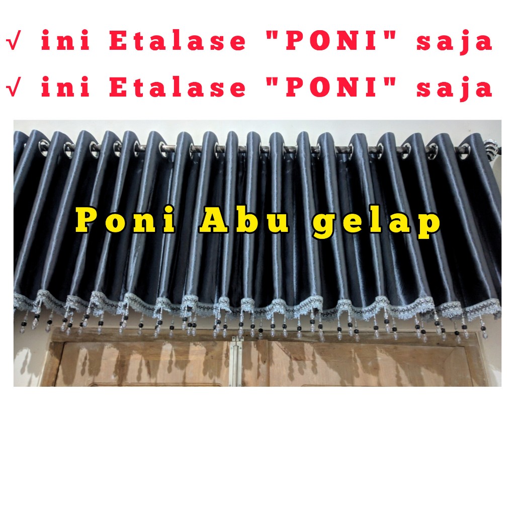 Poni gorden mewah berbagai warna gordyn kordeng korden tirai minimalis