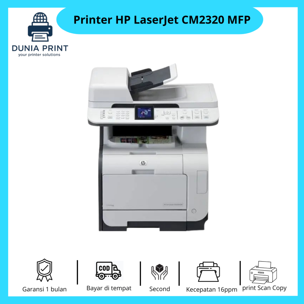 Printer HP Color LaserJet CM2320 MFP Bekas