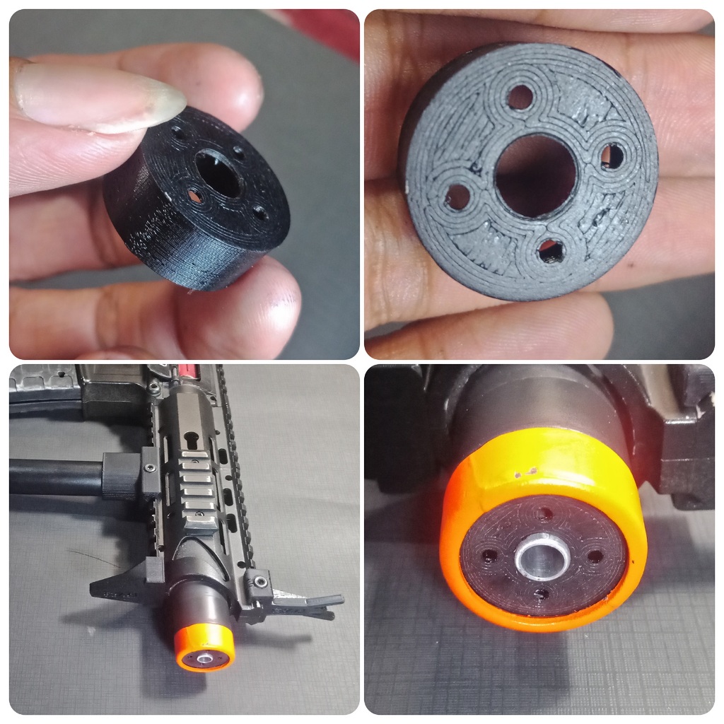 fix center inbar untuk ujung silencher m4 Cobra
