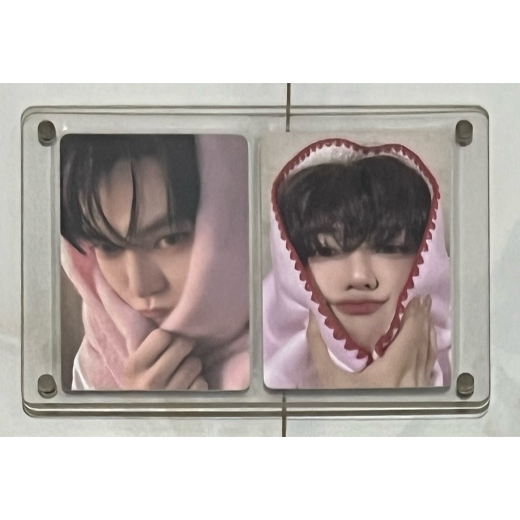 Photocard Jaemin Doyoung Pink Christmas Selimut Set