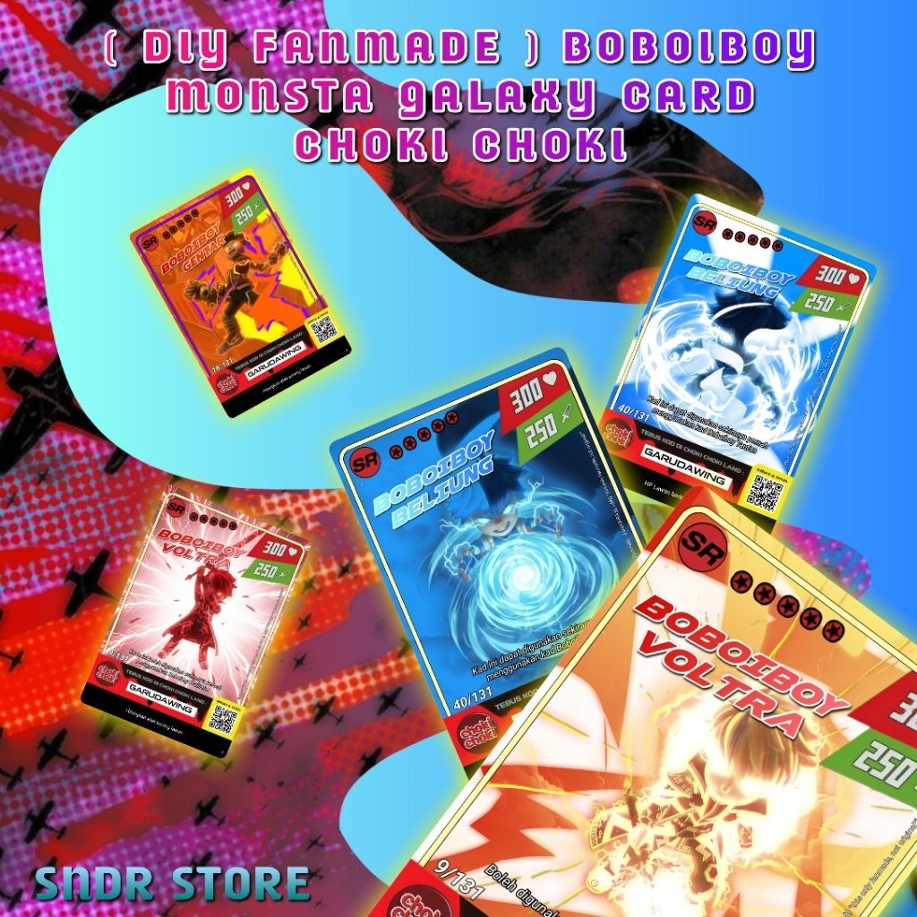 [ DIY FANMADE ] BOBOIBOY MONSTA GALAXY CARD : HOLOGRAM / FOIL [ COMING SOON ] / HOLOGRAM GOLD / NORM