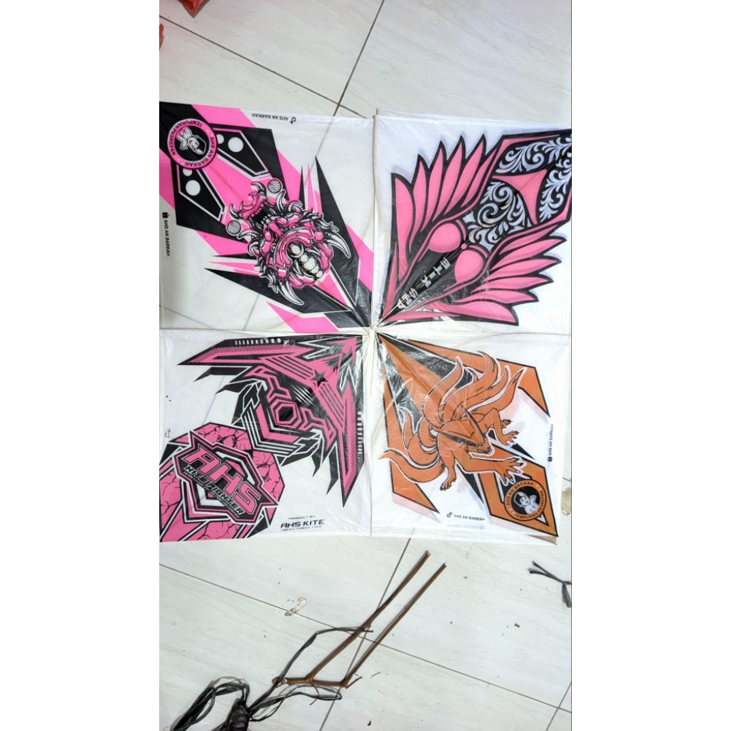 Layangan Sukhoi super Lilitan 1. 2 Warna Stabilo