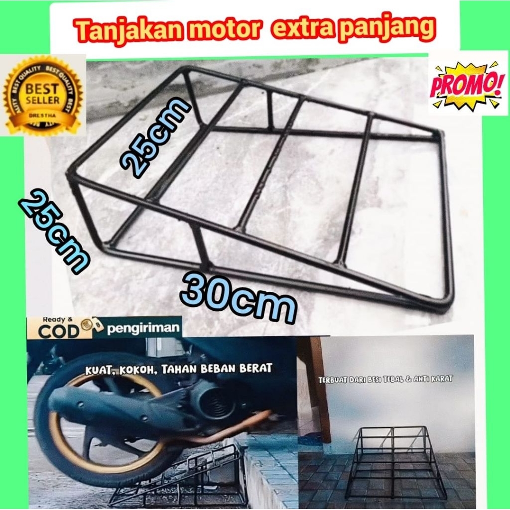 Tanjakan parkir motor rumah/tatakan turunan motor praktis antikarat