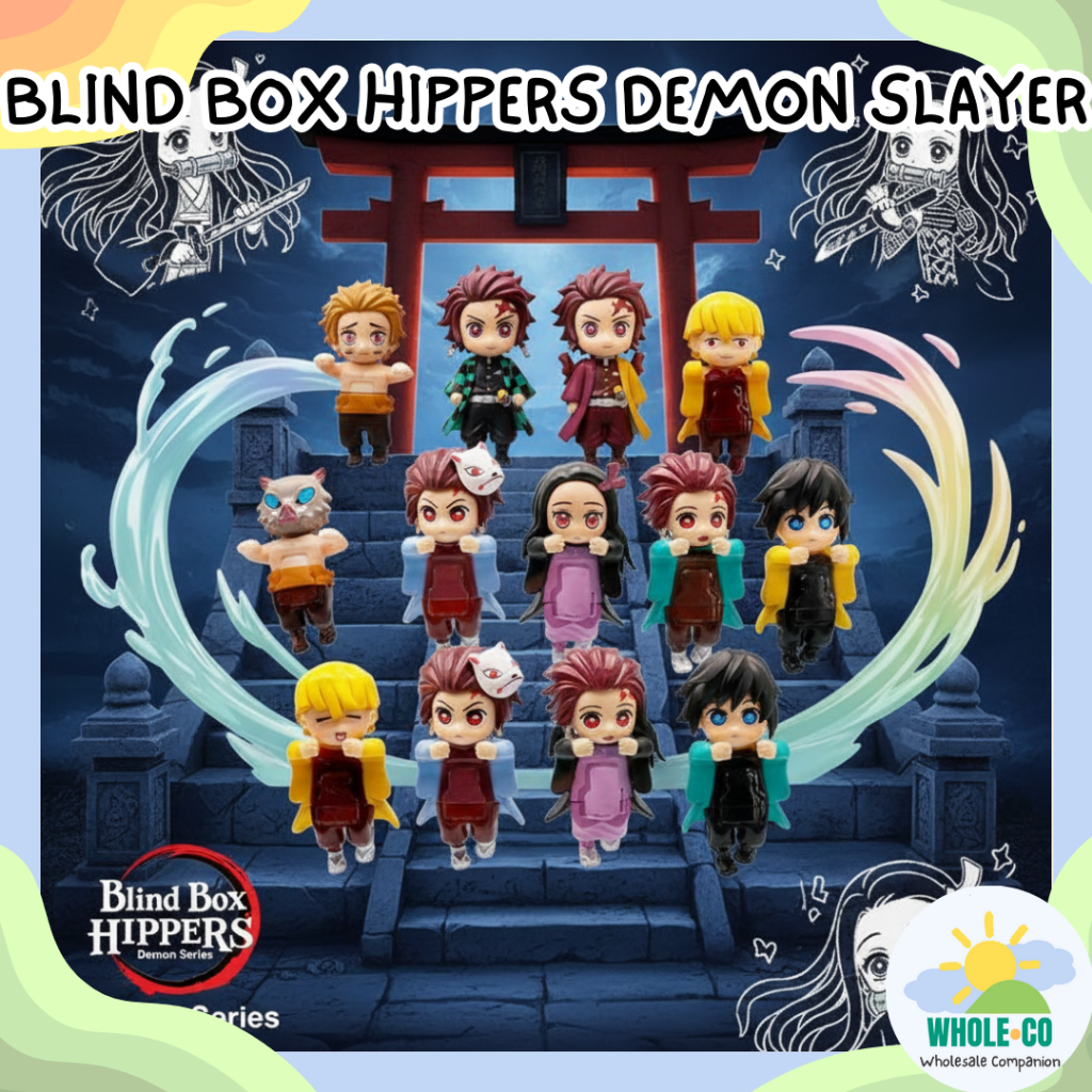 Blind Box Hippers Demon Slayer Premium Kimetsu No Yaiba Mini Figures Mystery Nezuko Tanjiro Handphon