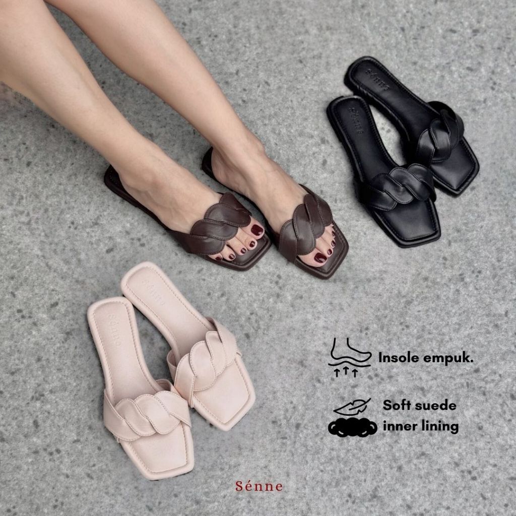Sendal Wanita Kekinian Nyaman Lebaran Bahan Lentur Formal Rekomended Cantik Keren Feminim Remaja Ter
