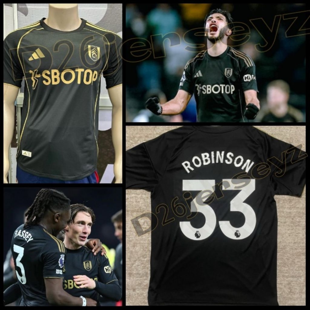 Jersey FulHamM_ 3rd Third Player Issue 2025 / 2026 + Cetak Nama Nameset BASSEY 3 / RAUL 7 / WILSON 8