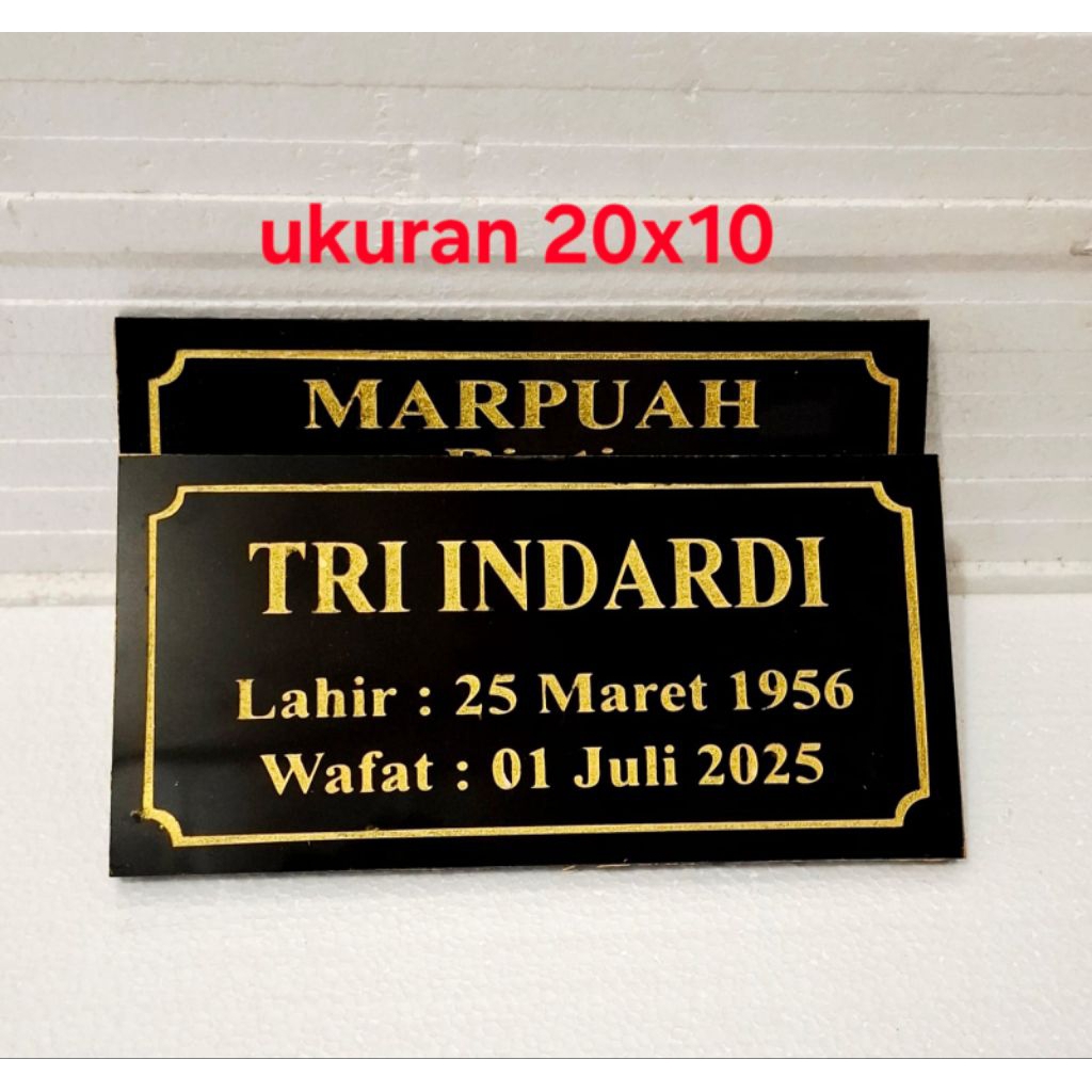 NAMA NISAN KUBURAN 20X10