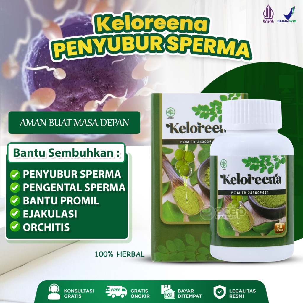 Obat Penyubur Sperma Pria Vitamin Sperma Pria Pengental Sperma Perbaiki Kualitas Sperma Keloreena 50