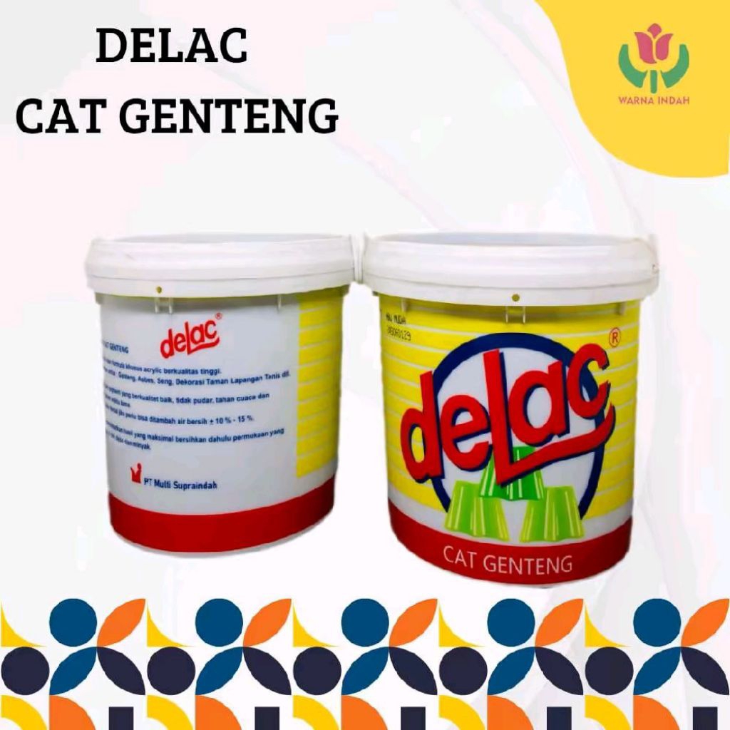 CAT GENTENG DELAC 3,5 KG (GALON) - READY SEMUA WARNA