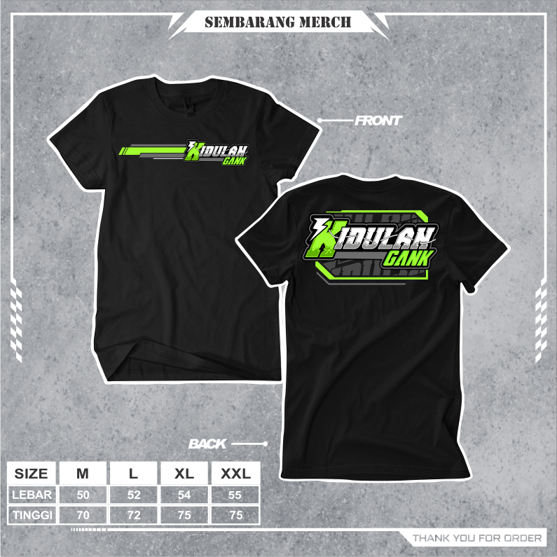 Kaos KIDULAN GANK KAOS PEMUDA bahan cotton pe soft 24s Baju KAOS PEMUDA DESA ERTE ERWE Katun Distro 