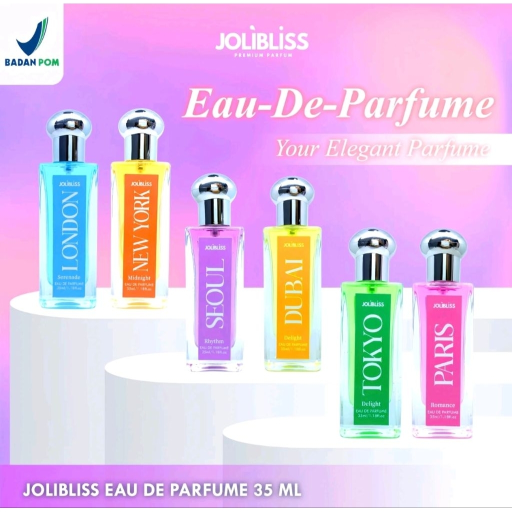 City Scent by Jolibliss Parfum Aroma Fresh Elegant Mewah Eau De Parfume 35ml Aroma Wanita Tahan Lama