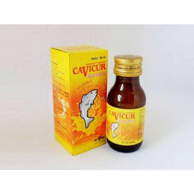 ERELA - CAVICUR EMULSION SUPLEMEN KESEHATAN ANAK RASA JERUK CURCUMA + COD LIVER OIL 60ML