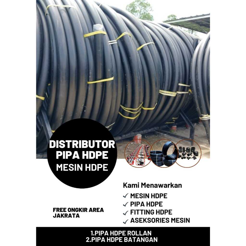 Pipa Hdpe 5 Inch 6Mtr Batangan | Pipa Hdpe Rollan Panjang 100Mtr