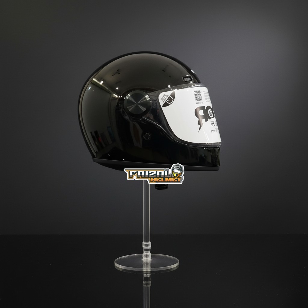 HELM JP HELMET ROKR RK 02 SUPER BLACK CAKIL CAPIL RETRO MODERN