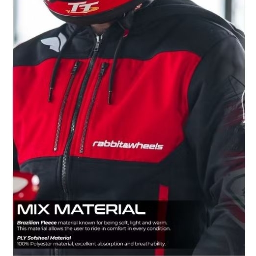 RABBIT AND WHEELS TRITONE HOODIE ZIPPER MOTORSPORT