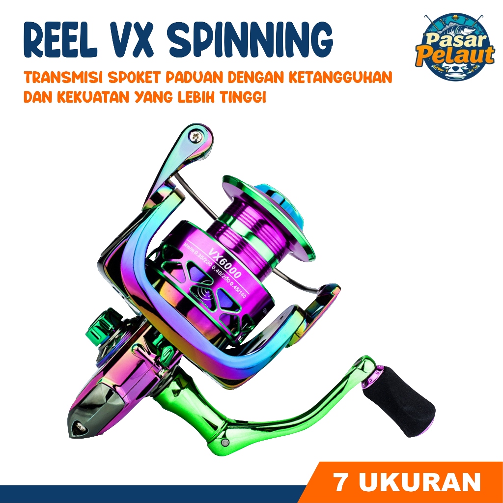 PASAR PELAUT Reel Pancing   VX1000-7000 Gulungan Pancing Kuat Reel Pancing Laut Tarikan Pancing Reel