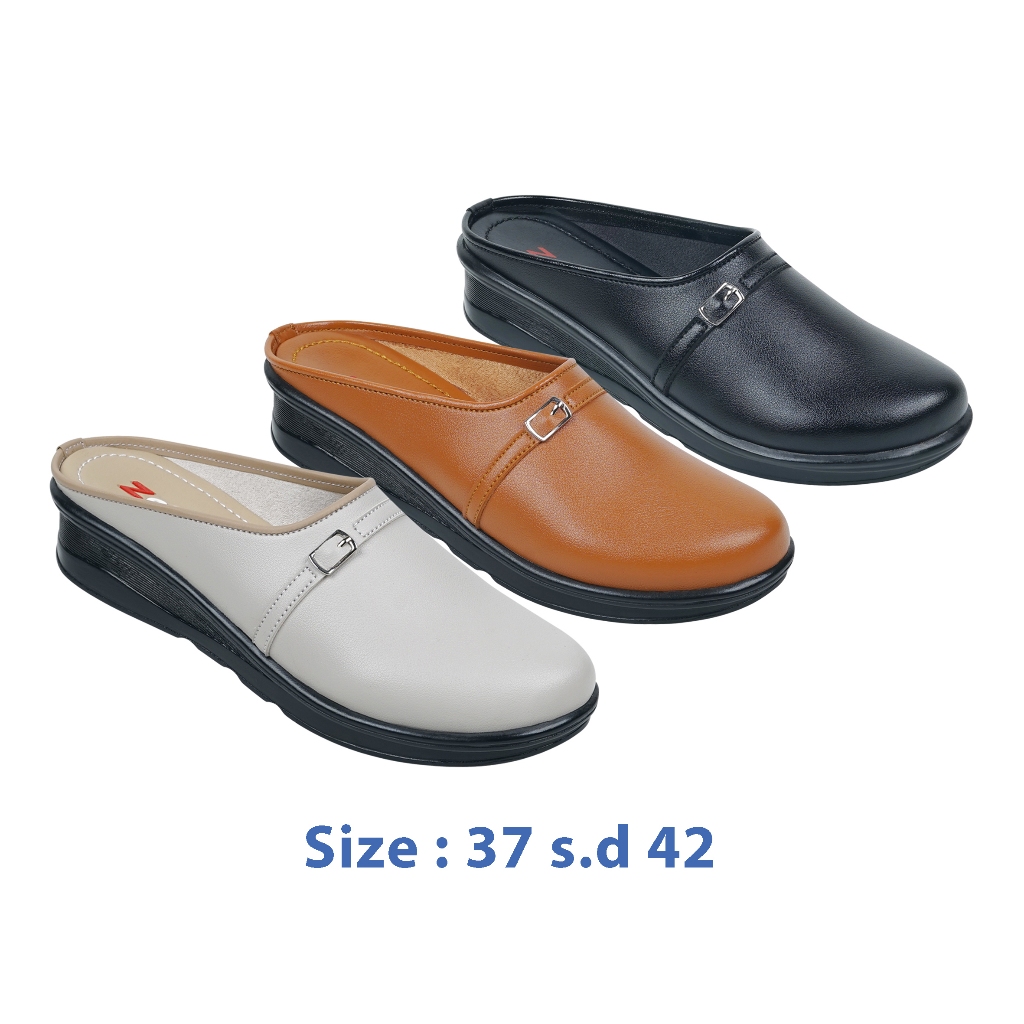 Zeintin - Sepatu Sandal Wanita Slop Kasual Tutong Bustong RD