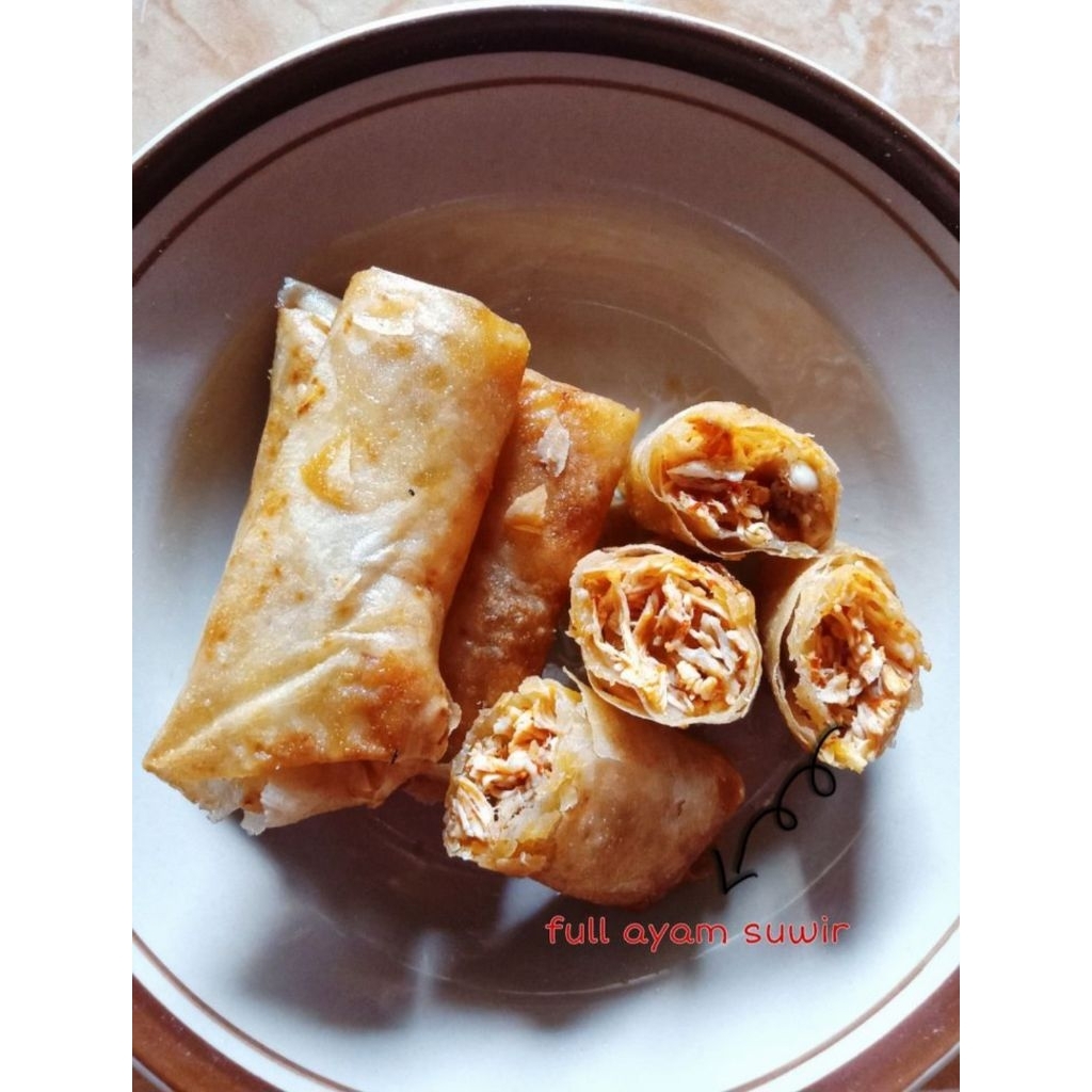 Lumpia Ayam Suwir Pedas ( Frozen )