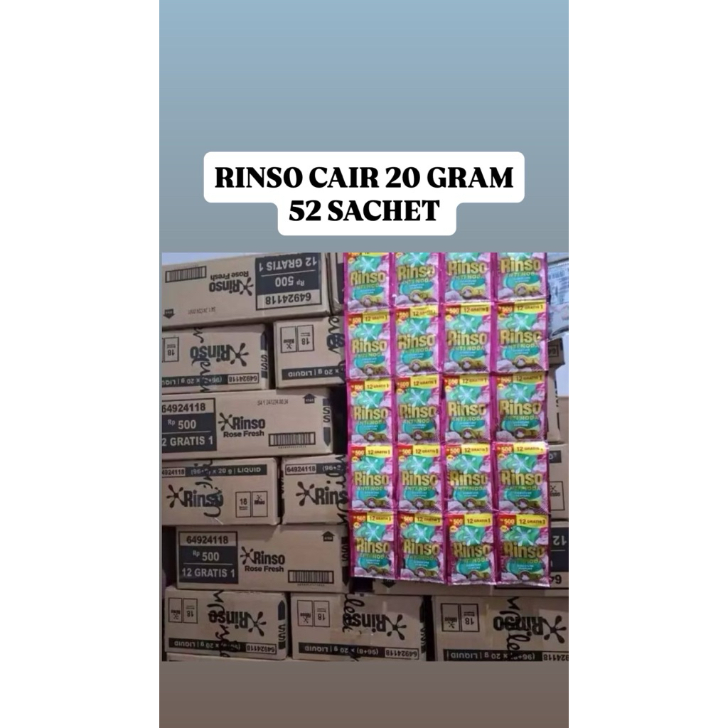 RINSO CAIR 52 SACHET 500 AN / RINSO LIQUID 52 SACHET