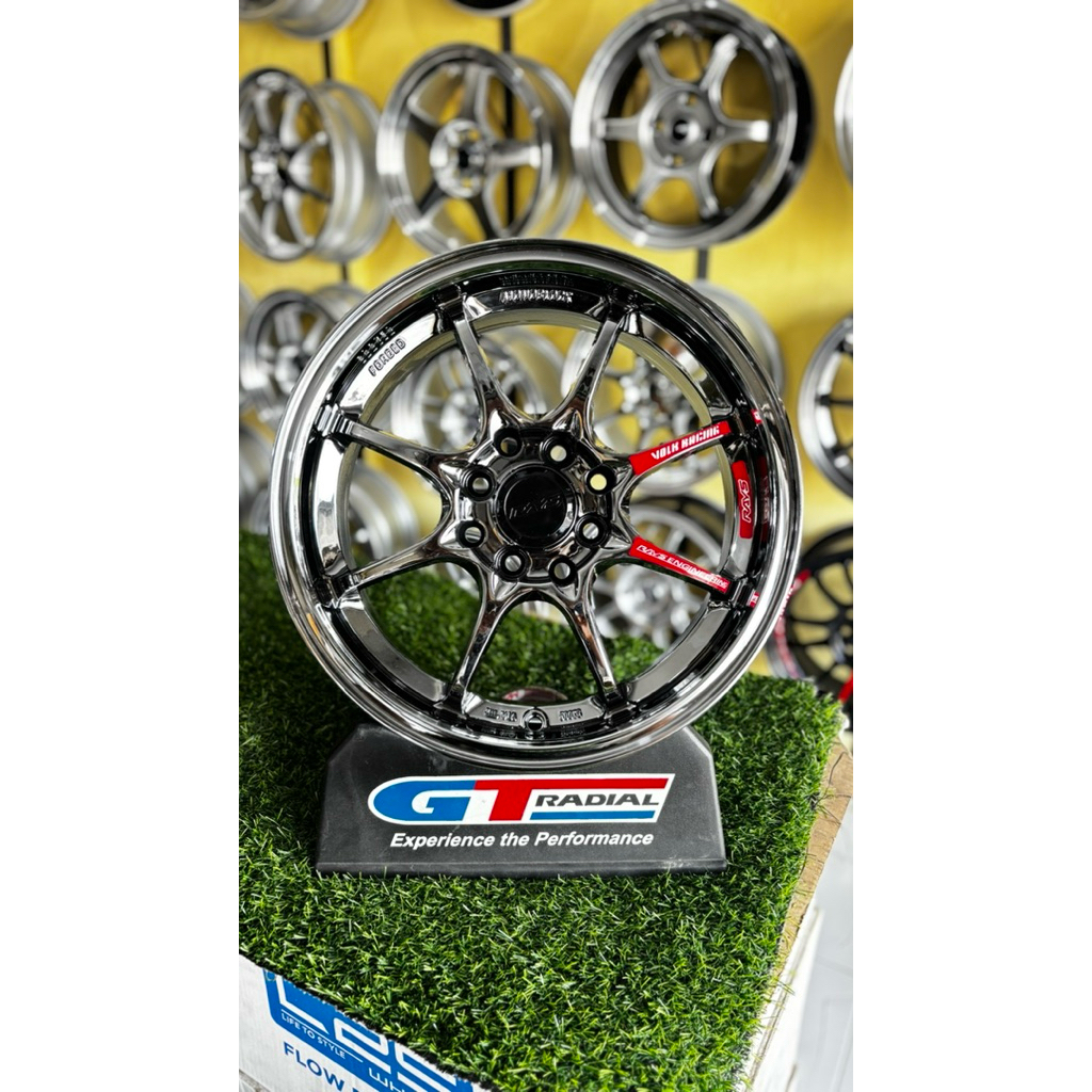 velg ce28 r15 black chrome lebar 6,5 et42 kondisi baru