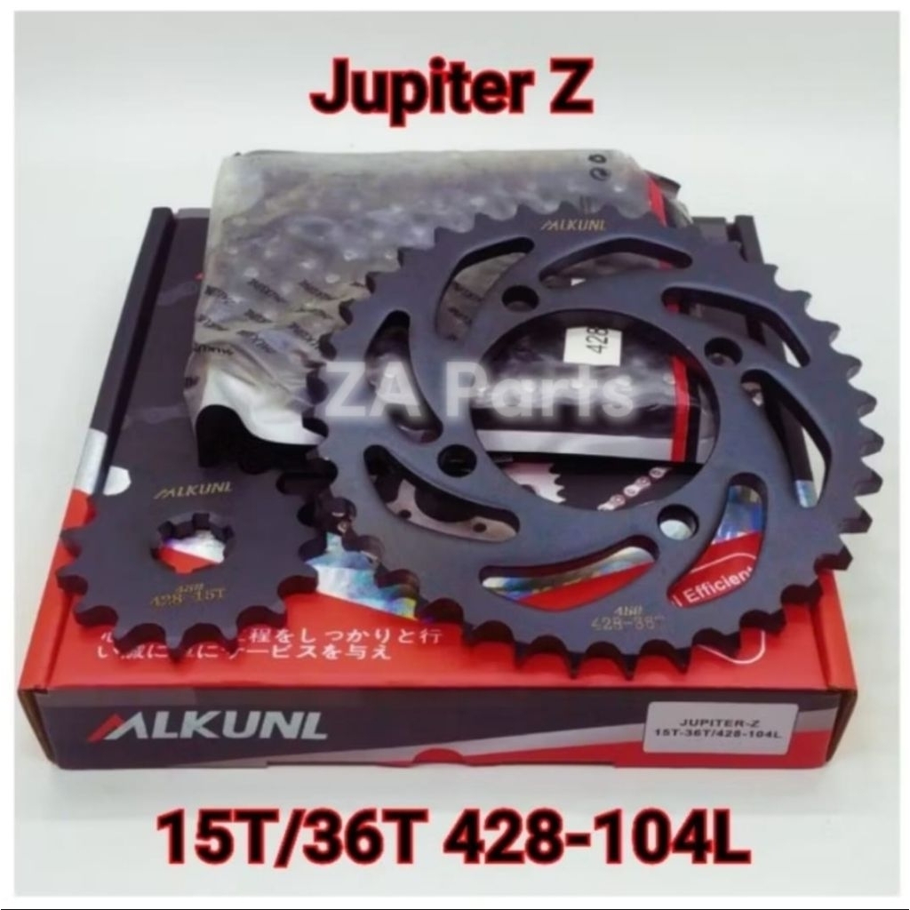 GEAR PAKET SET GIRSET RANTAI CHOHO JUPITER Z VEGA R NEW VEGA R FIZR MLKUNL