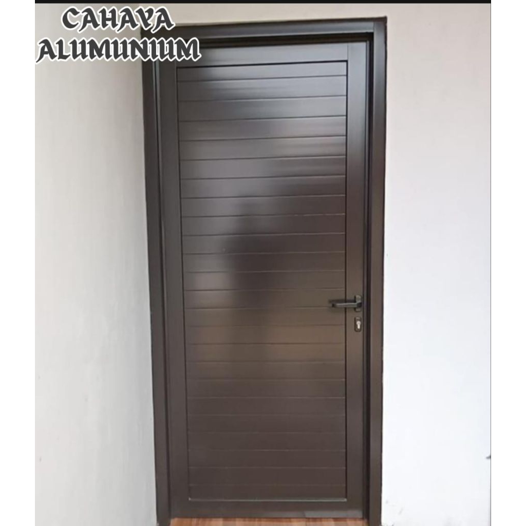 pintu aluminium full spandrel set kusen lengkap tinggal pasang free packing kayu