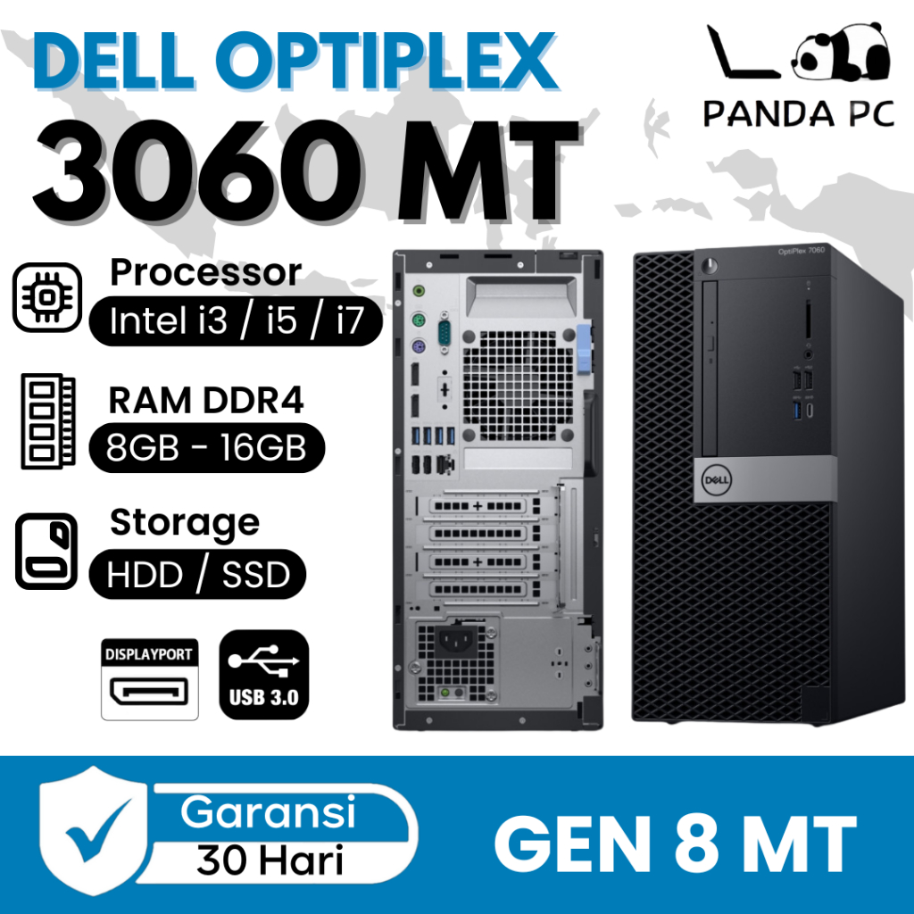 PC Dell Optiplex 3060 / 5060 / 7060 MT i3 / i5 / i7 8th Gen PC Mini Tower