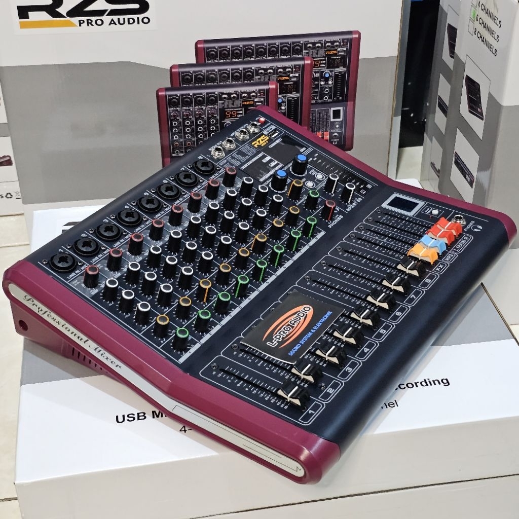Mixer 8 chanel RZS Original bluetooth efect reverb