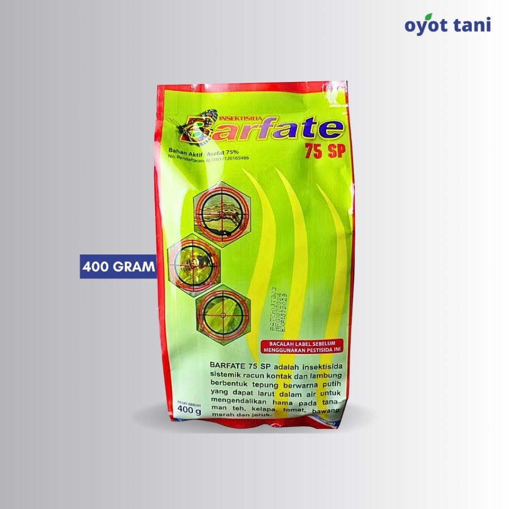 Barfate 75SP 400 gram (Original) | Insektisida Sistemik, Racun Kontak & Lambung Bahan Aktif Asetamip
