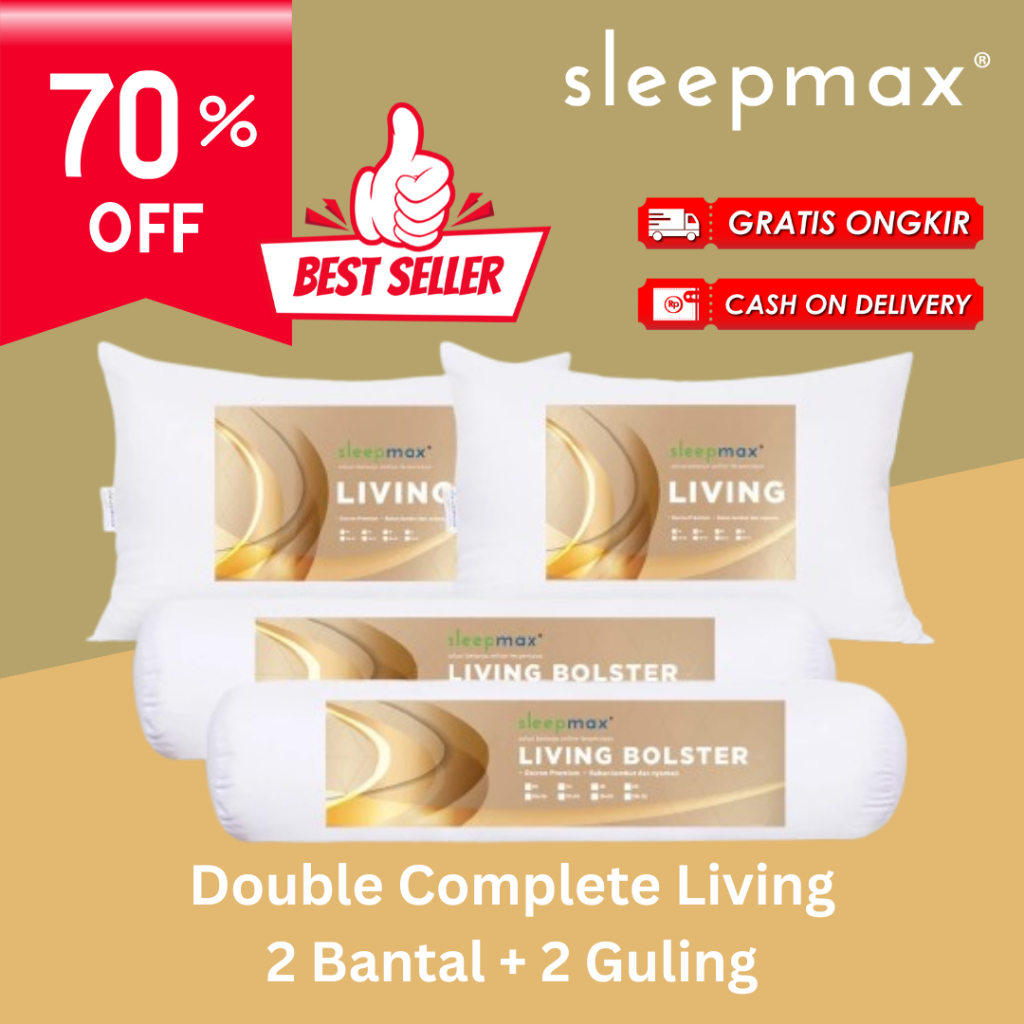 HARGA MURAH PAKET BANTAL GULING TIDUR LIVING SLEEPMAX
