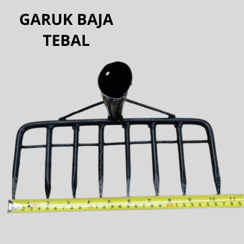 Garukan sampah gigi baja tebal/ alat pertanian multifungsi cod