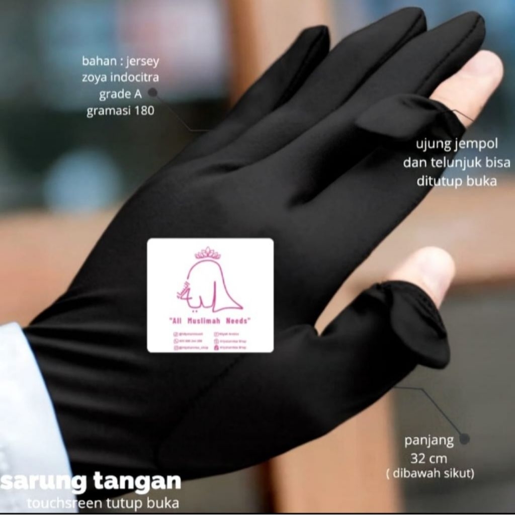 Sarung Tangan Muslimah Touchsreen Premium || hilyatunnisa shop