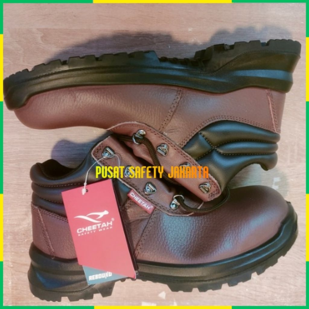 Sepatu Safety Shoes Cheetah 7106C Brown Coklat - Safety Shoes 7106