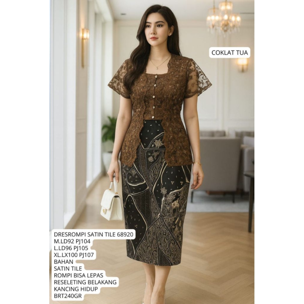DRES ROMPI SATIN TILE 68920 / DRES KEBAYA
