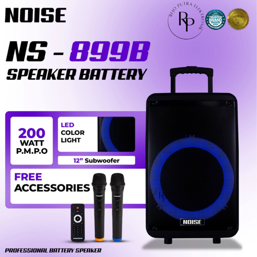 NOISE SPEAKER 899B NEW 12 INCH BLUETOOTH PORTABLE SPEAKER KARAOKE