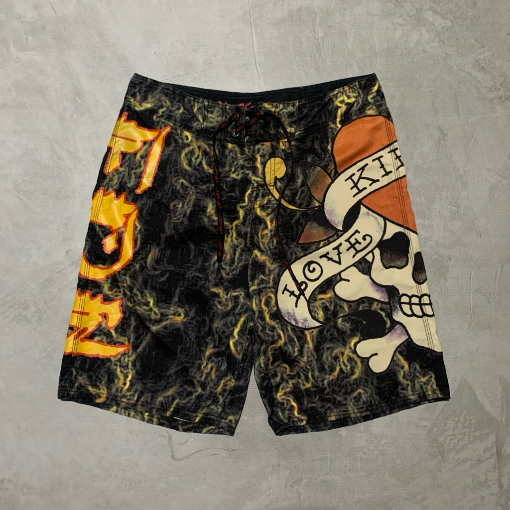 Ed Hardy by Christian Audigier Boardshort | Celana Pendek Surfing Y2K Pria