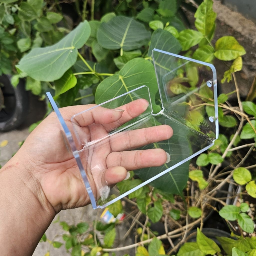 Filter Tabokan karbu akrilik satria 2tak bahan akrilik 3mili bening