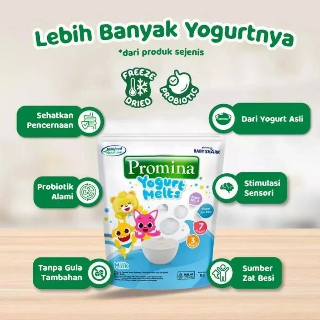 Promina Yogurt Melts 8gr Cemilan Bayi 1+ Tahun