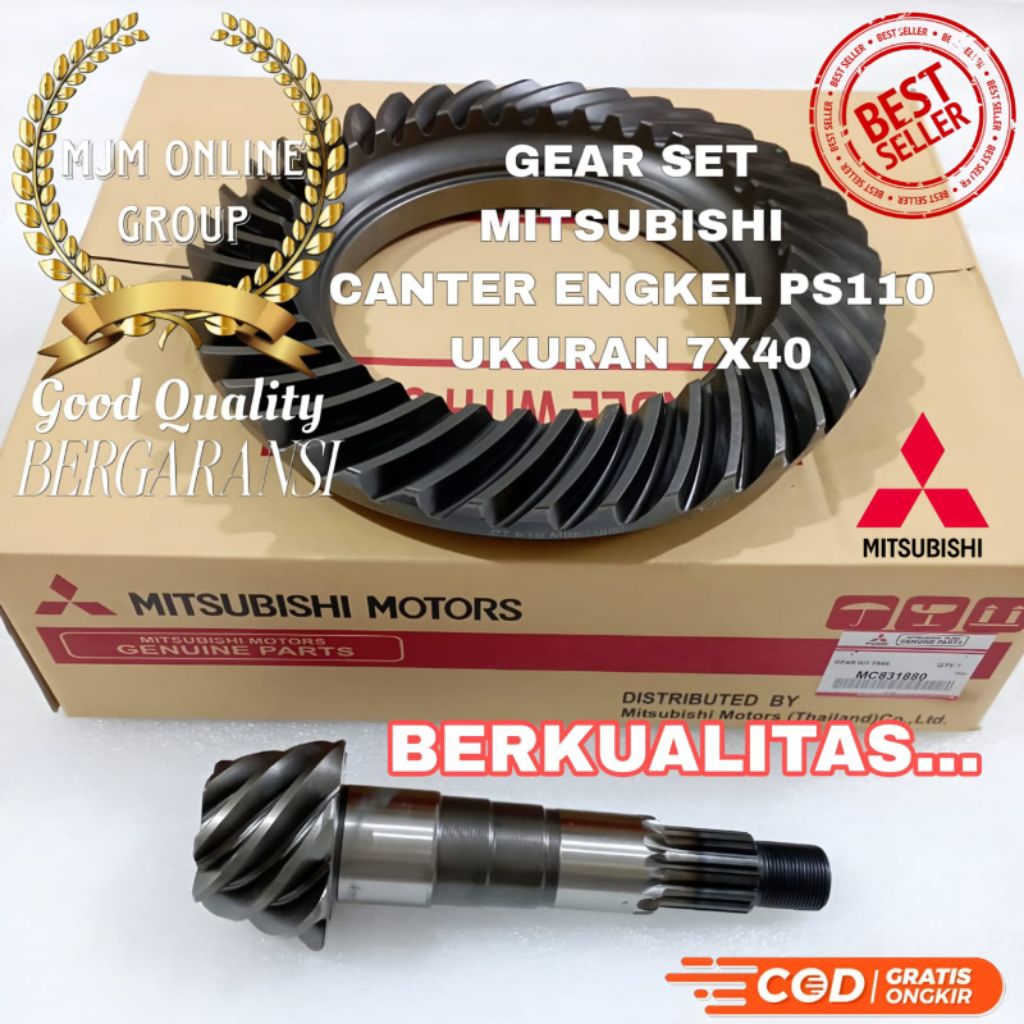 GEAR SET - GIGI GARDAN MITSUBISHI CANTER PS110 TURBO ENGKEL / PS100  RASIO 7X40 BERGARANSI