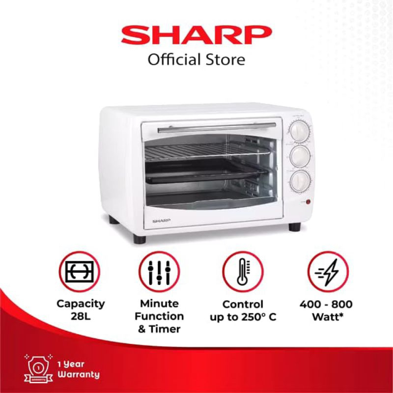 Oven Listrik SHARP EO-28WH / EO28WH 28 Liter