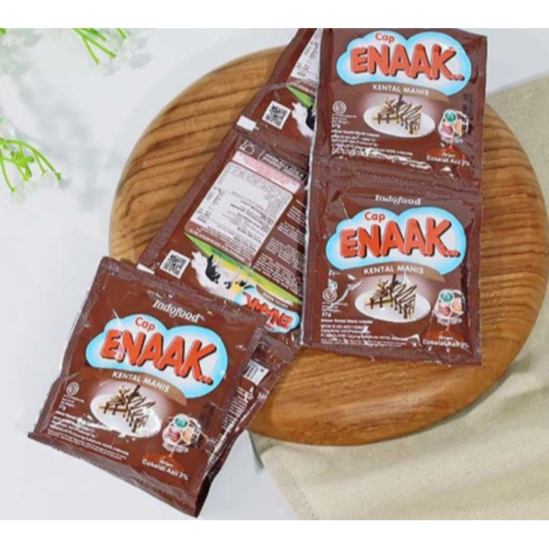Susu cap enak  kental manis coklat sachet renceng isi 6 /Susu Cap Enak Sachet 37Gr