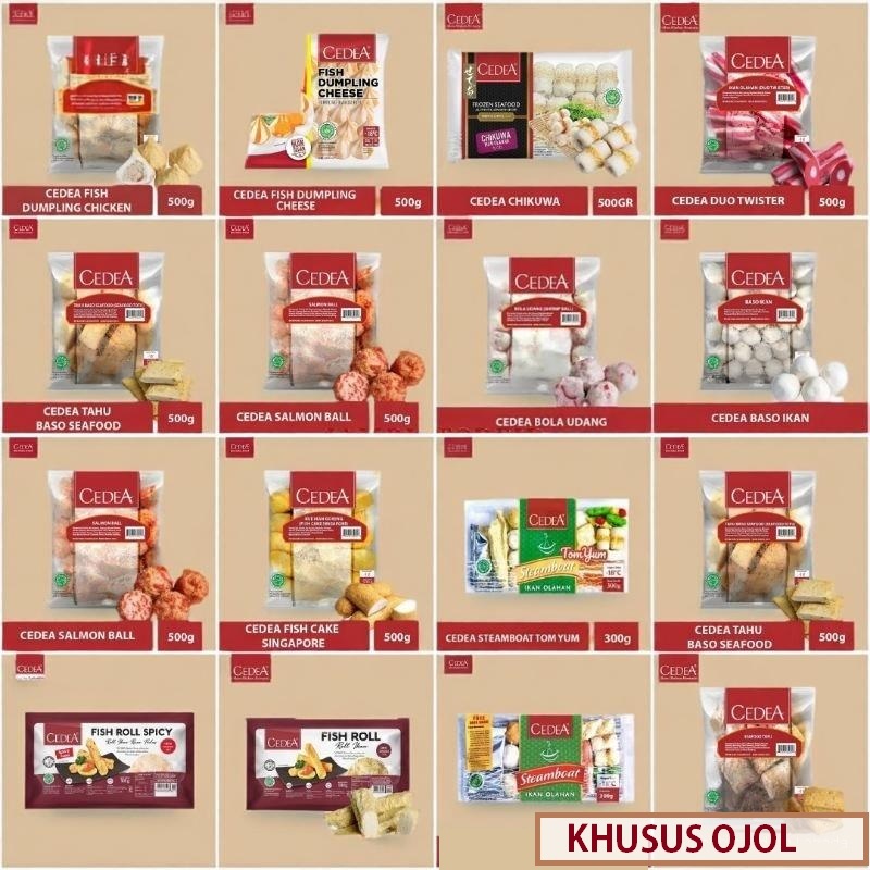 CEDEA All Varian 500gr Baso Steamboat FishRoll Otak2 ODENG Seafood Tofu