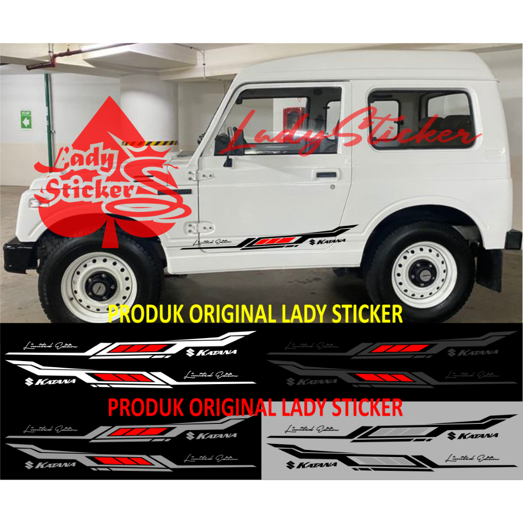 Cutting sticker mobil katana sticker stiker mobil suzuki katana
