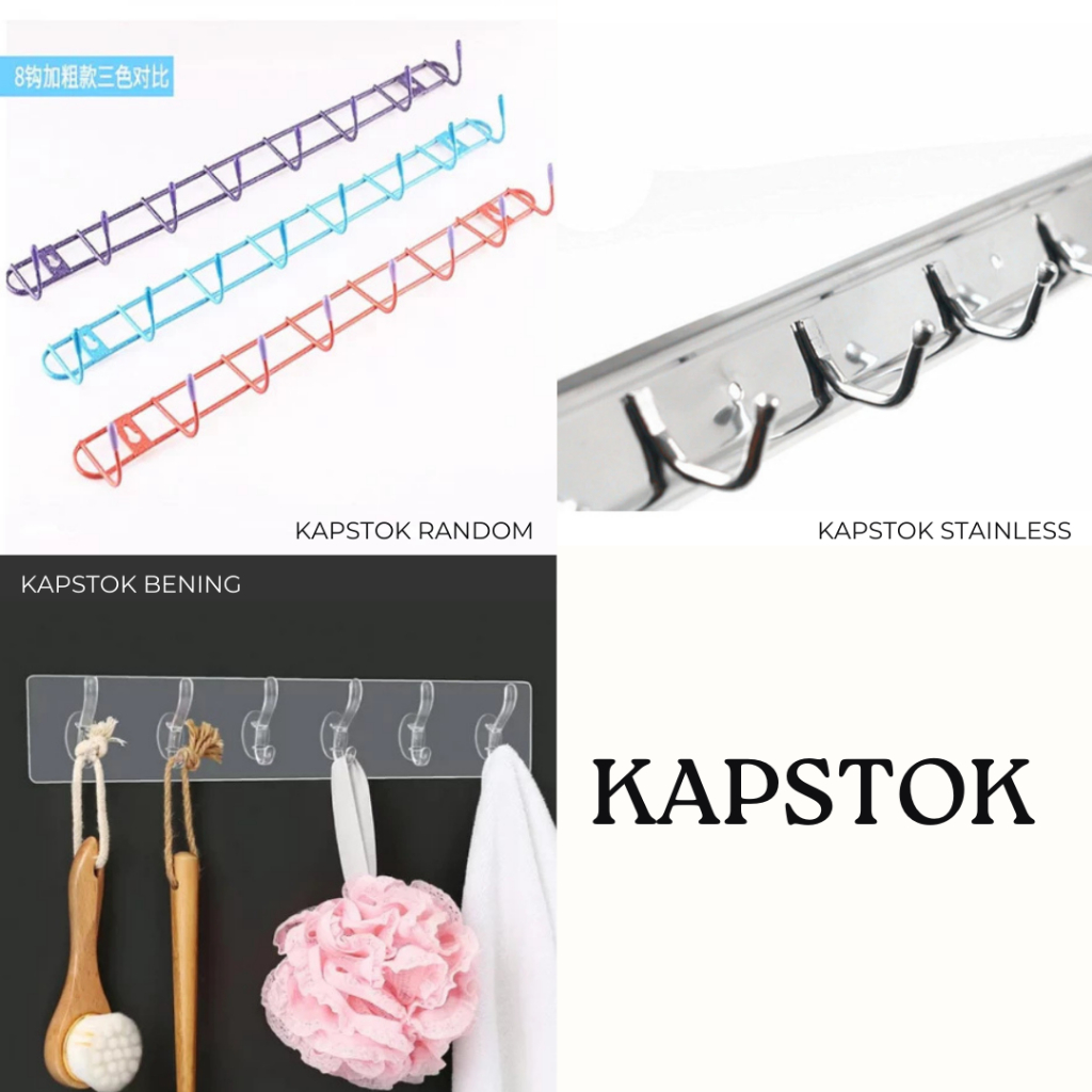 JH Gantungan Baju Dinding Stainless Plastik Besi Kapstok Serbaguna Cantolan Pakaian Kapstok Baju Sta